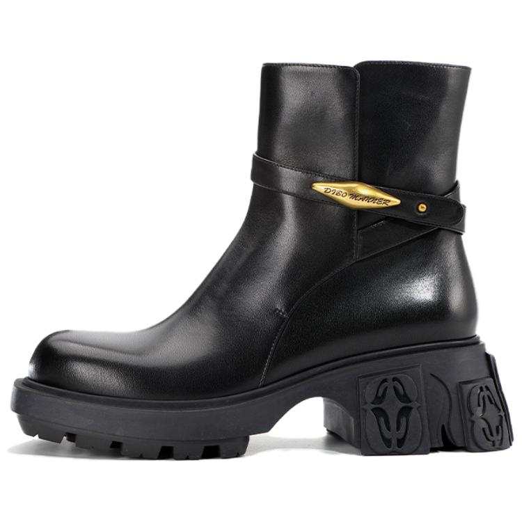 DIBO MANNER DIBO MANNER Star Collection New Arrival Combat Boots Versatile Chunky Heel Ankle Boots