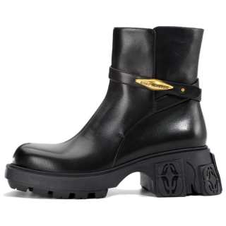 DIBO MANNER Star Collection New Arrival Combat Boots Versatile Chunky Heel Ankle Boots