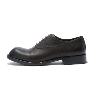 TAICHIISM Casual Leather Shoes Men's Low Top Washed Black