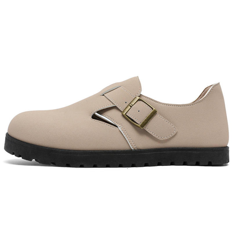 Medd Birkenstock Style Shoes Men's Low Top Black/Brown/Beige