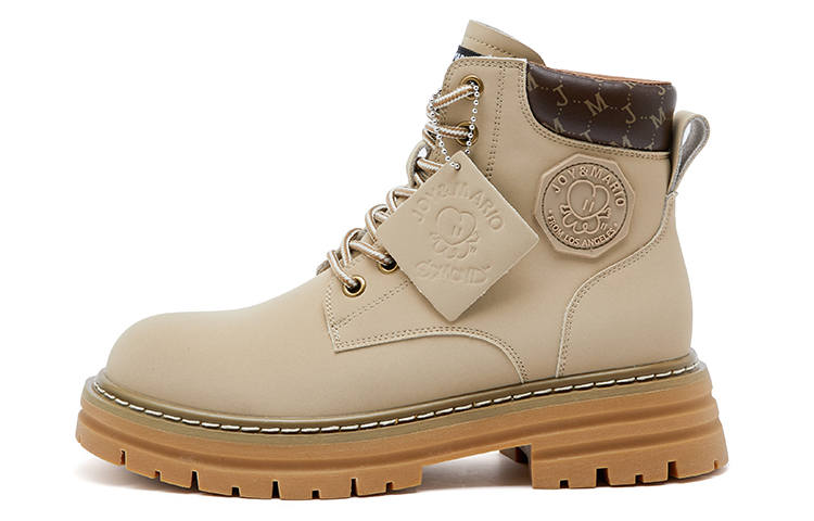 Joy&Mario Joy&Mario Cow Leather Short Combat Boots Women's
