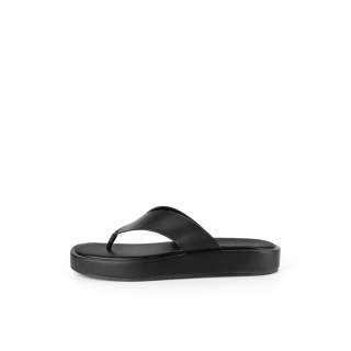 INJOYLIFE Rubber Sole Slip Resistant Flip Flops Women's Black