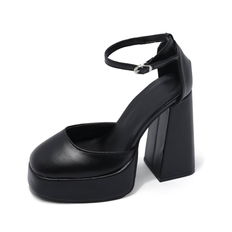 YIYIQIN Microfiber Leather Chunky Heel High Heels Women's