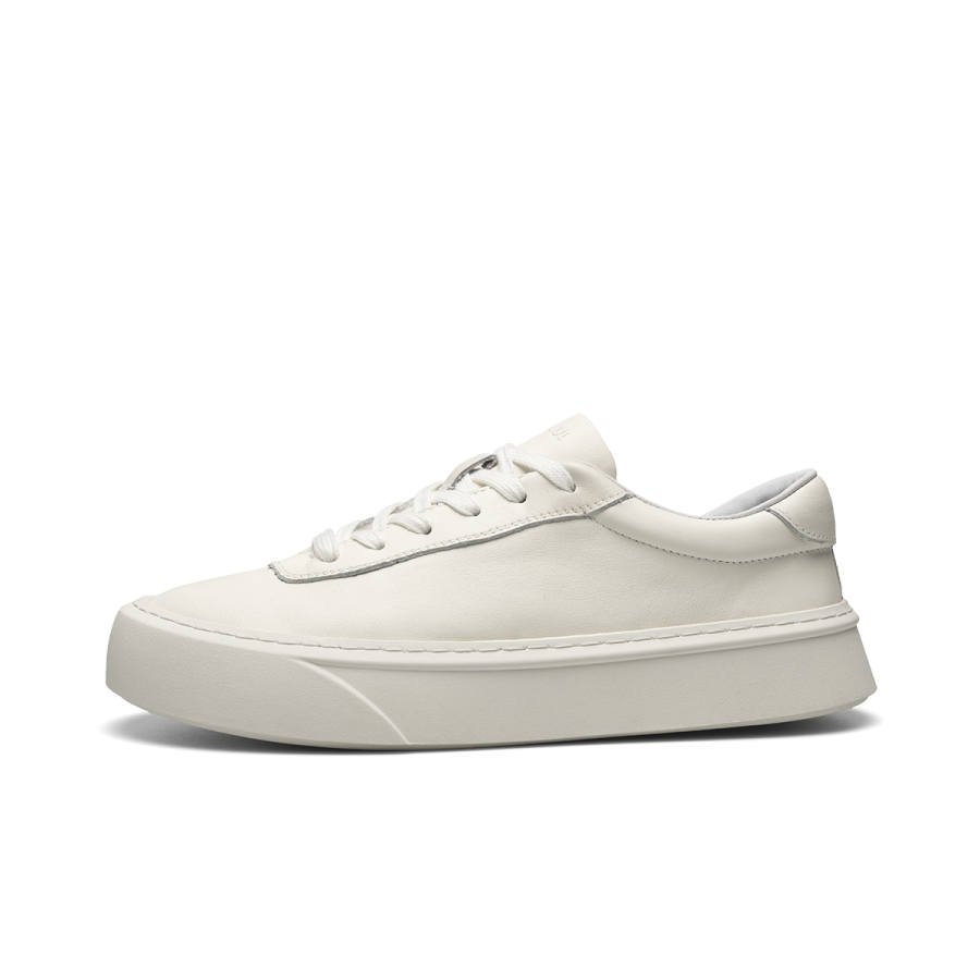 PARDASAUL Cow Leather Low top Skateboard Shoes Men's White