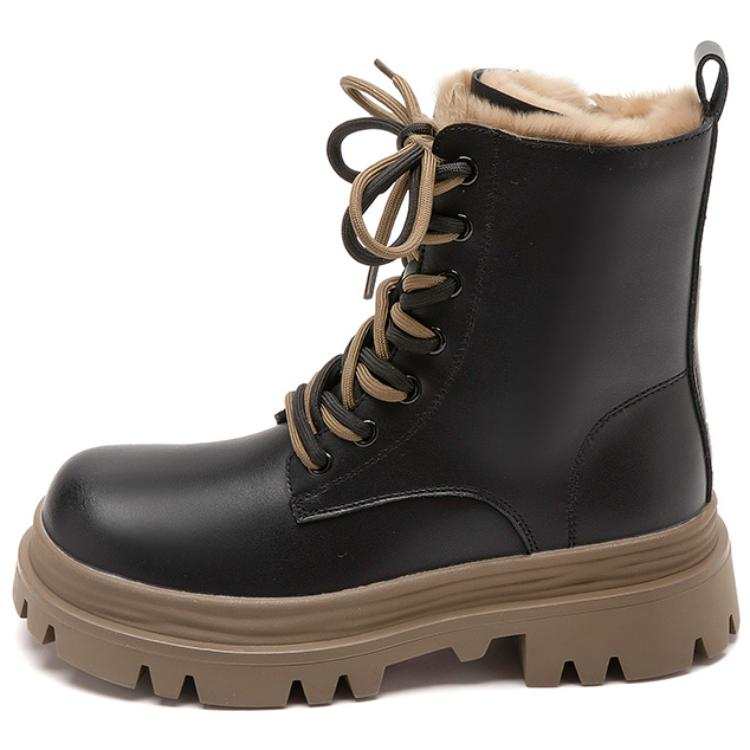 AGSDON Combat Boots Women's Black/Khaki/Beige Khaki