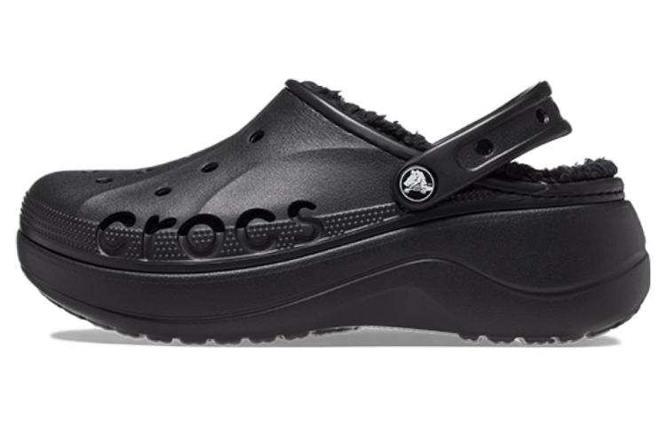 Crocs Crocs Baya Platform Lined Clog Sandals 'Black' Women's