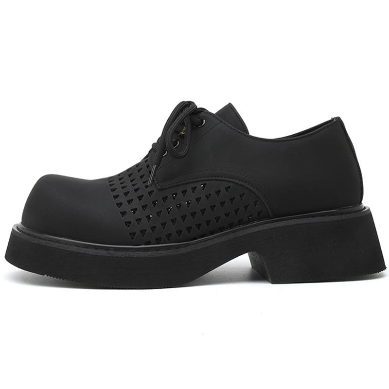 Medd Casual Leather Shoes Men's Low Top Black