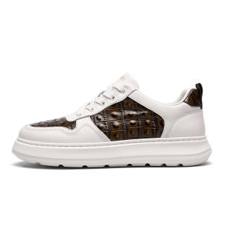 CROWN Cow Leather Low top Casual Shoes Men's