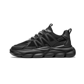 Meixi Mesh Breathable And Lightweight Low top Running Shoes Men's Black Knight