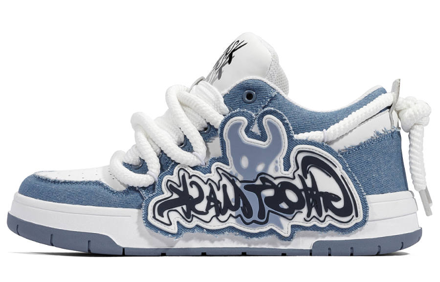 Ghost Mask Pu Height Increasing Height Increasing Low top Skateboard Shoes Unisex