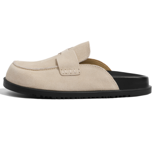 LANMOU Slip Resistant Slip Resistant Closed Toe Slippers Women's Ecru