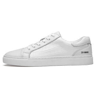 ZOIBBOE Top Grain Cow Leather Low top Skateboard Shoes Men's