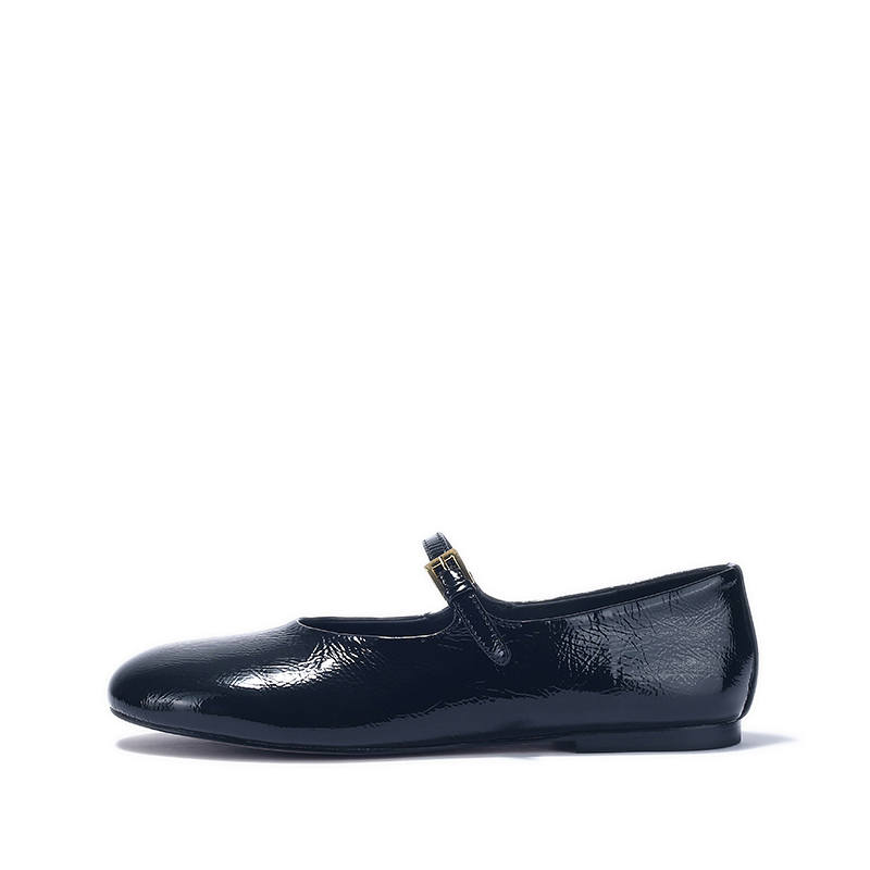 Brut Ros′e Top Grain Cow Leather Mary Jane Shoes Women's