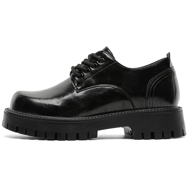 JIJILANGPIN Microfiber Leather Casual Shoes Men's Black