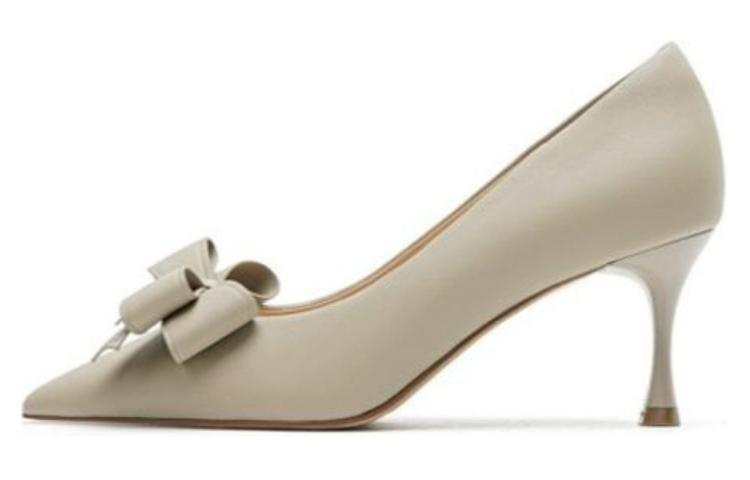 HARSON HARSON Sheepskin Slim Heel High Heels 7cm Women's