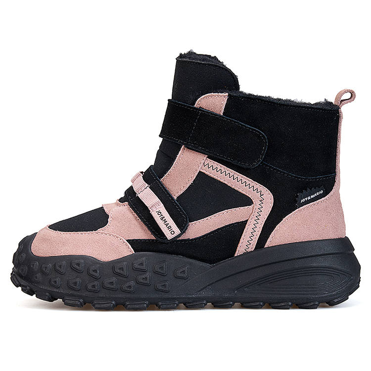 Joy&Mario Cow Split Leather Thermal Height Increasing Short Snow Boots Women's