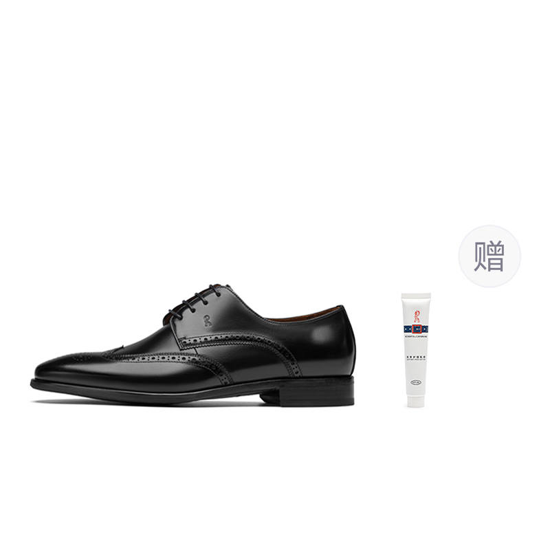 ROBERTA DI CAMERINO Top Grain Cow Leather Dress Shoes Men's Black