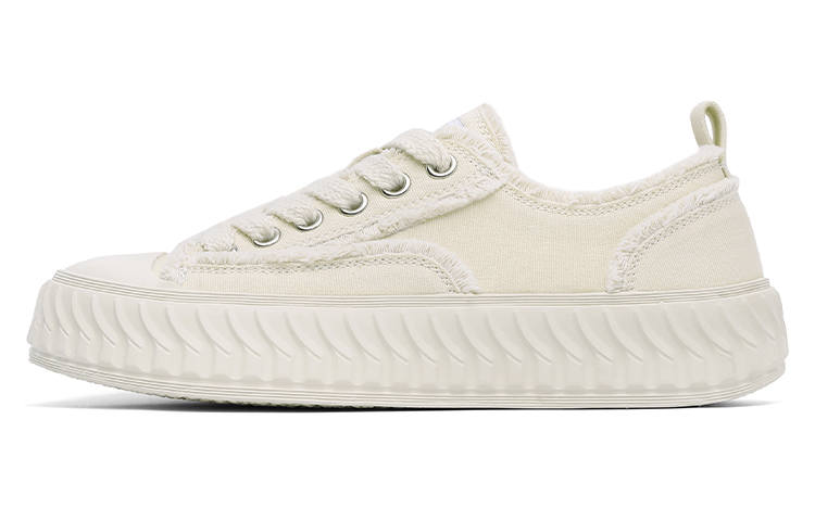 Dickies British Fashion Versatile Low top Canvas Skateboard Shoes Women's Beige