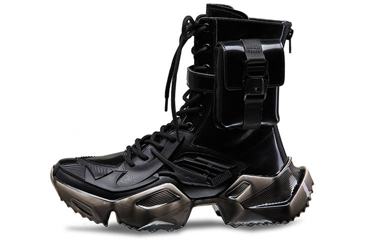 OGR Mecha Jelly Knight Boots Limit Mecha Jelly Collection Top Grain Cow Leather Cushioning Abrasion Resistant High top