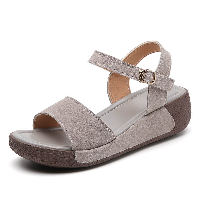 Reivantix Reivanti Cow Suede One Strap Sandals Women's Apricot