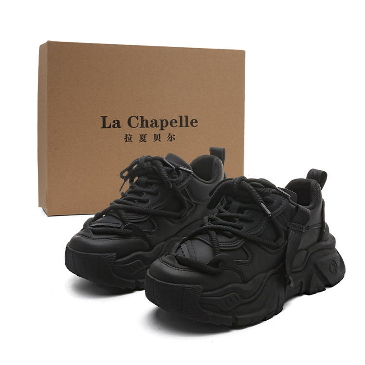 La Chapelle Synthetic Leather Lightweight Low top Chunky Sneakers Women's