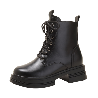 Pounise Short Combat Boots 5CM Women's