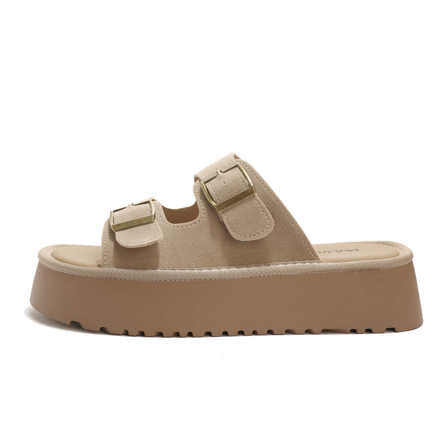 Mulinsen Stitching Cut Out Cushioning Slide Slippers Women's