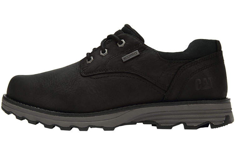 CAT Top Grain Cow Leather Abrasion Resistant Cushioning Slip Resistant Ankle Length Outdoor Boots Men's Black