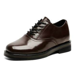JETRAM Invisible Hidden Wedge 7cm Casual Shoes Men's Brown