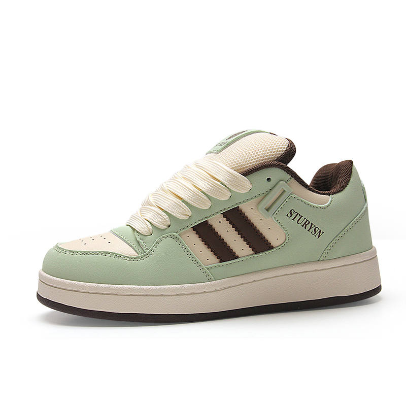 STUR YSN Microfiber Leather Low top Skateboard Shoes Women's Light Green