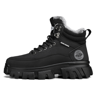 CAHHRRN PU Short Combat Boots Men's