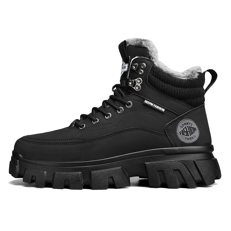 CAHHRRN CAHHRRN PU Short Combat Boots Men's
