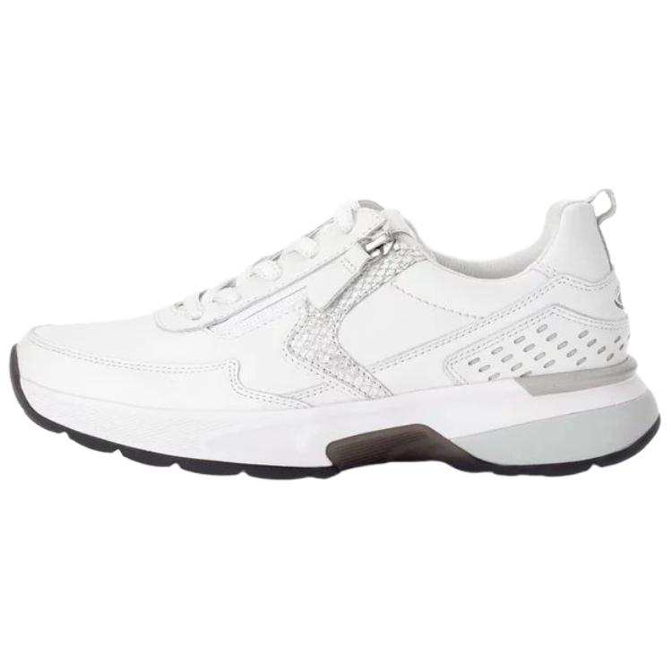 Gabor Rollingsoft Leather Low top Casual Shoes Women's White