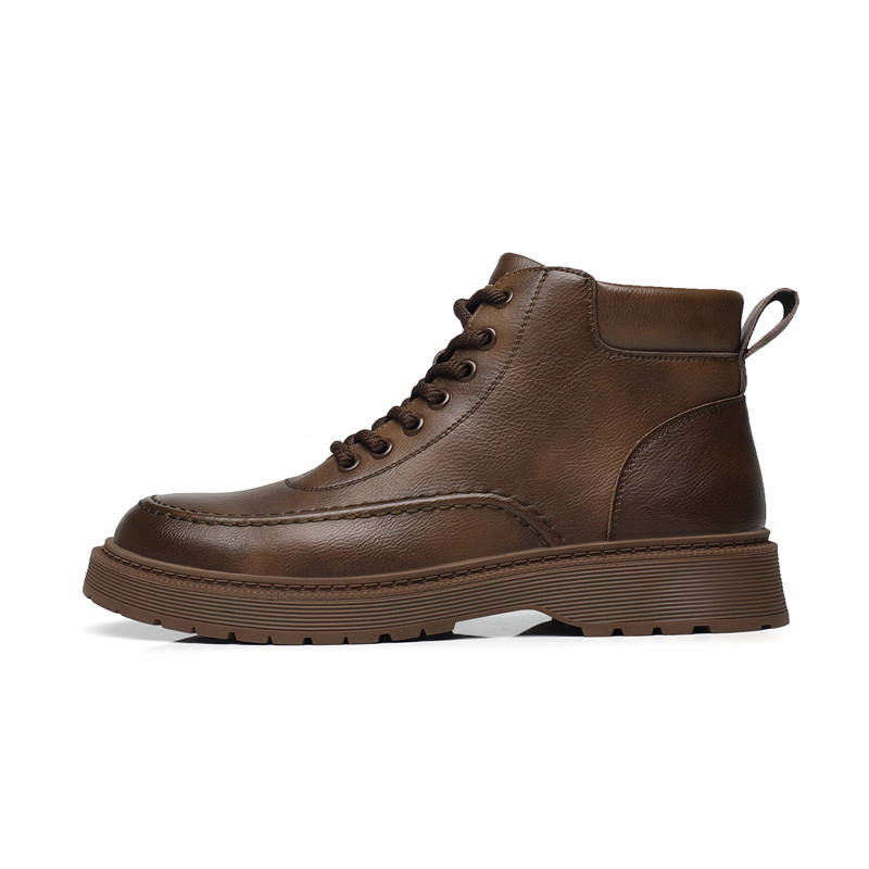 Mulinsen Mulinsen Cow Split Leather Short Combat Boots Men's