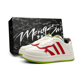 Mengsai Cushioning Abrasion Resistant Cushioning, Wear Resistant Low top Skateboard Shoes Women's Red Green