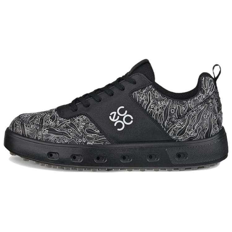 Ecco Street 720 Series Cow Leather Low top Golf Shoes Men's Black