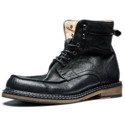 MANSA Horse Leather Short Combat Boots Unisex