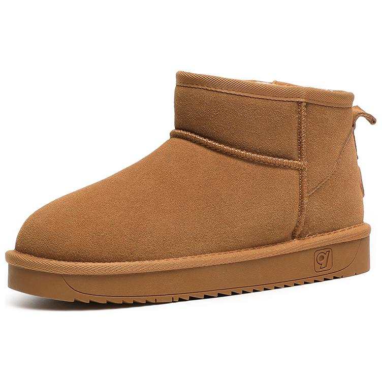 GIGIRYO Cow Suede Thermal Abrasion Resistant Short Snow Boots Women's