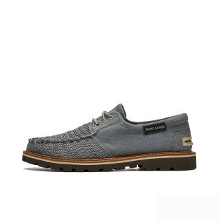 WHITE SANDS Microfiber Leather Casual Shoes Men's Gray