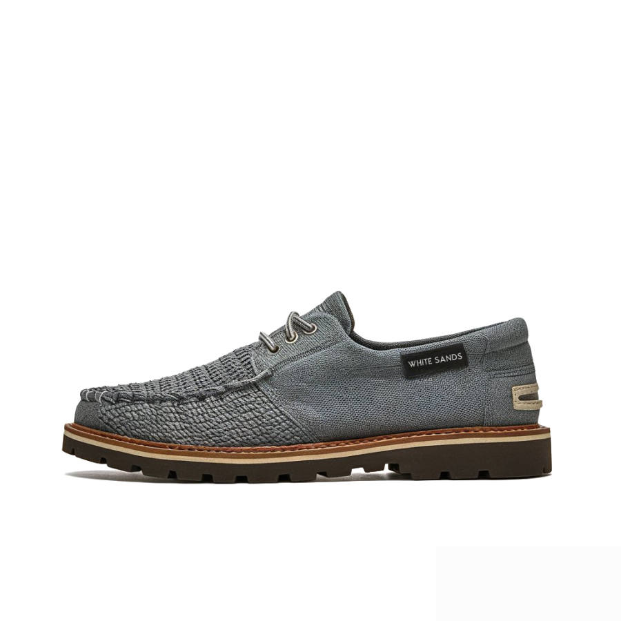 WHITE SANDS Microfiber Leather Casual Shoes Men's Gray