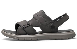 HUANAI Cow Split Leather Sports Sandals Men's Gray