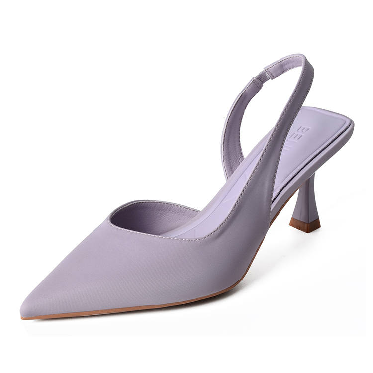 Beijiani Beijiani Microfiber Leather Slim Heel High Heels 7cm Women's