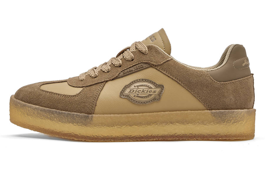 Dickies Dickies Cow Split Leather Low top Skateboard Shoes Men's Khaki