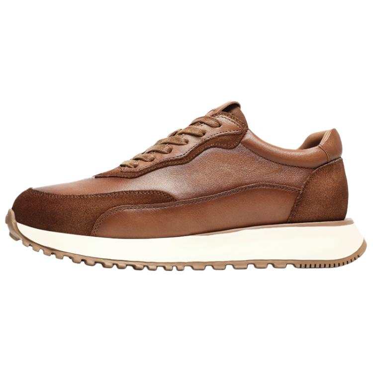 C°BANNER Leather Low top Casual Shoes Men's Yellow Brown