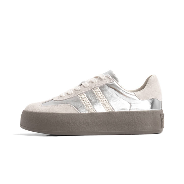 LAOMIAO Low top Casual Shoes Women's Silver