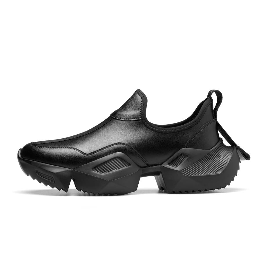 D:FUSE SCANDINAVIA D FUSE SCANDINAVIA Cow Split Leather Casual Shoes Men's Black
