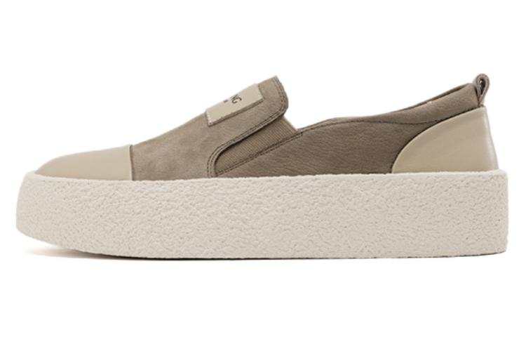 AOKANG Loafers 4cm Women's Gray Apricot