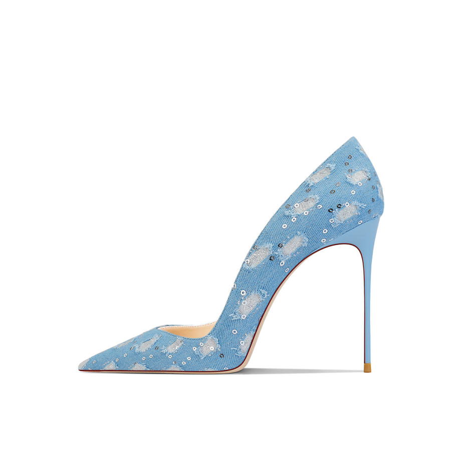 YUTIANAI Sheepskin Slim Heel High Heels Women's