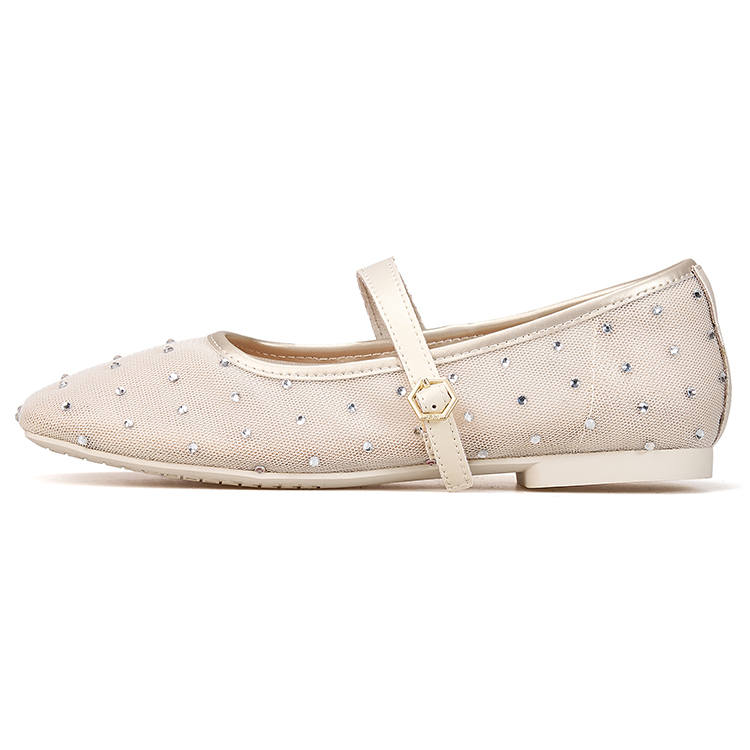 Joy&Mario Textile, Synthetic Leather Mary Jane Shoes Women's