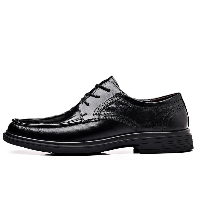 SHUPATE Leather Casual Shoes Men's Black